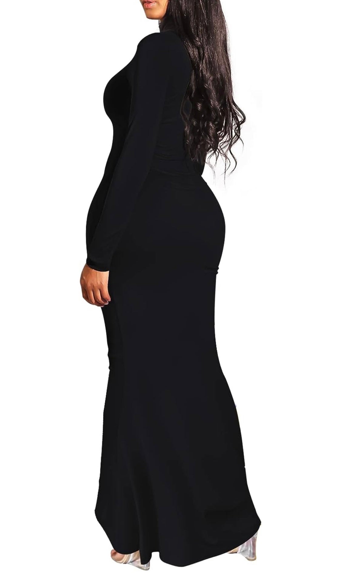 New arrival, long sleeve, black body dress!￼