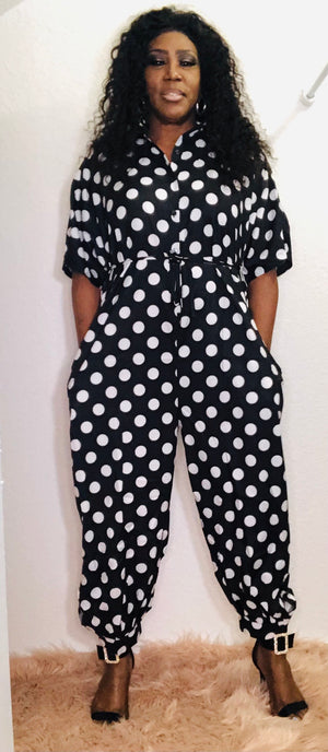 Black and white polkadots