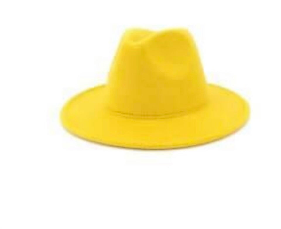 Yellow Fedora Hat