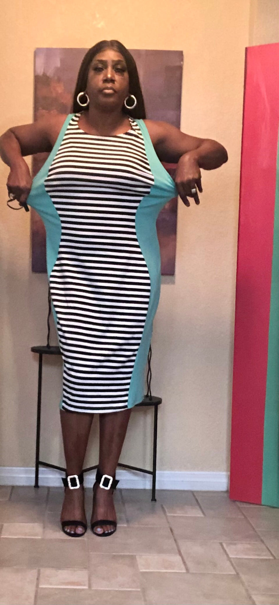 Minty Stripe Bodycon